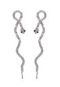 Silver Serpent Drop Earrings, Image 1 of 5