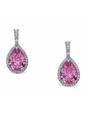Light Pink Halo Teardrop Sparkle Drop Earrings, Image 1 of 3