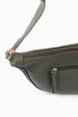 Khaki Etre Khaki Faux Leather Half Moon Crossbody Bag, Image 2 of 5