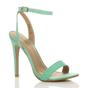Mint AJVANI Mint High Heel Ankle Strap Barely There Sandals, Image 1 of 6