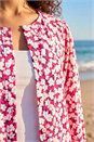 PINK Petite Ditsy Floral Button Up Blouse, Image 4 of 4