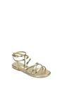 Gold XY LONDON Gold Flat Gladiator Strappy Sandals With Open Toe, Image 2 of 6