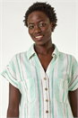 Light Blue  Stripe Short Sleeve Shirt, Image 4 of 5