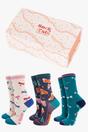 Multi Moths Dragonflies Bamboo Socks Gift Box, Image 1 of 4