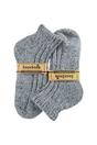 Grey 1 Pack Ladies Chunky Ribbed Low Cut Wool Blend Ankle Socks, Image 2 of 5