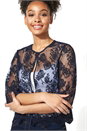  Short Floral Embroidered Lace Jacket, Image 4 of 5