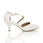 White AJVANI White High Heel Crossed Straps Court Shoes, Image 2 of 6