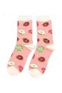Pink Flourescent 1 Pack Ladies Novelty Patterned Bamboo Socks, Image 2 of 5