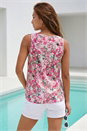 Pink Burnout Floral Print Vest Top, Image 3 of 4