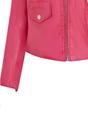 Fuchsia Classic Brando Biker Leather Jacket, Image 7 of 8