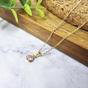Pink Mini Round Rose Quartz October Birthstone Pendant Necklace, Image 2 of 2