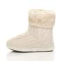 Beige AJVANI Beige Knitted Glitter Ankle Boot Slippers, Image 2 of 5