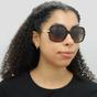 Brown Michael Kors Brown Square Dark Tortoise Gold Brown Gradient Sunglasses, Image 7 of 8