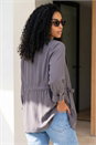 Grey Tie Waist Longline Jacket, Image 2 of 4