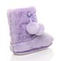 Lilac Faux Fur Lined Slip On Memory Foam Mules Slippers, Image 4 of 6