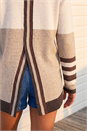 Neutral Colour Block Stripe Jumper, Image 4 of 4