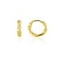 Gold Naturally Twisted Molten Sterling Silver Hoop Earrings, Image 1 of 2