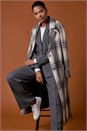 Charcoal Stripe Wide Leg Pocket Trouser , Image 7 of 7
