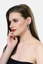 Navy Blue Delicate Leaf Drop Earrings, Image 4 of 4