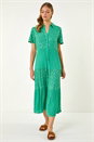 Jade V-Neck Sequin Button Midi Dress, Image 3 of 5