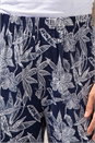 Navy  Classic Floral Print Cropped Trouser, Image 4 of 4