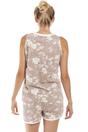 Beige Camille Lingerie Beige Lightweight White Floral Short Pyjama Set, Image 4 of 4