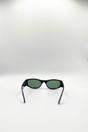 Black SVNX Black Racer Wrap Around Sunglasses In Black, Image 5 of 5