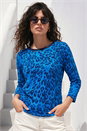 Blue Animal Print Knit Jumper, Image 2 of 4