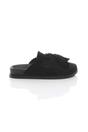 Black Flat Tassel Moccasin Mules Sandals Sliders, Image 2 of 4