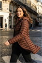 Chocolate Longline Quilted Hooded Puffer Coat, Image 1 of 6