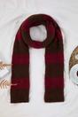 Multi Colour Block Stripe Brushed Knit Soft Winter Scarf, Image 1 of 3