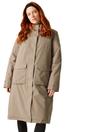 Mocha Yarli Longline Waterproof Jacket, Image 4 of 4