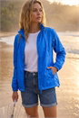 Royal Blue Shower Resistant Funnel Neck Jacket , Image 2 of 4
