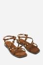 Brown 'Montana' Gladiator Sandal With Stud Detail, Image 4 of 6