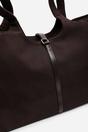 Dark Brown Where's That From Dark Brown Cabana Suede Shoulder Tote Bag, Image 5 of 7