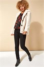 Ivory  Faux Fur Teddy Coat, Image 2 of 4