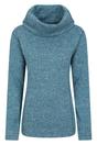 Teal Cowl Neck Fleece Top, Image 1 of 4