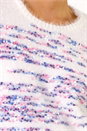 Ivory  Space Dye Fluffy Knit Jumper, Image 5 of 5