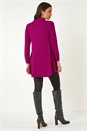 MAGENTA V Stitch High Neck Knitted Dress, Image 3 of 5