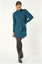 Blue Embellished Stitch Knitted Dress, Image 1 of 5