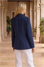 Navy  Smart Longline Blazer, Image 3 of 4