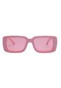 Pink AVANT-GARDE PARIS Pink Retro-Inspired Bold Rectangle Sunglasses, Image 2 of 7