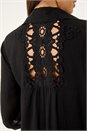 Black Back Lace Buttoned Shirt Dress, Image 5 of 5