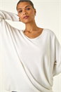 Ivory  Lace Back V-Neck Jumper , Image 5 of 5