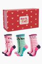 Multi Bamboo Socks Gift Box - Love Heart Dogs, Image 1 of 4