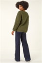 Khaki Fleece Front Pocket Jacket, Image 3 of 5