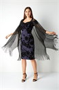 Black Fringe Metallic Wrap, Image 3 of 4