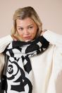 Black Rose Print Scarf, Image 1 of 5