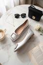  Grace Womens Rhinestone Buckle Square Toe Flats, Image 2 of 8