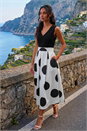 Black Polka Dot Premium Stretch Dress, Image 2 of 4
